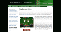 Desktop Screenshot of playbaccaratonline.org